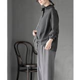 変形袖タックピーチ起毛スキッパーブラウス | rps | 詳細画像11 