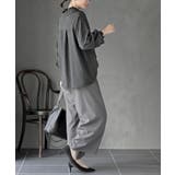 変形袖タックピーチ起毛スキッパーブラウス | rps | 詳細画像13 