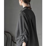 変形袖タックピーチ起毛スキッパーブラウス | rps | 詳細画像15 