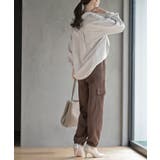 変形袖タックピーチ起毛スキッパーブラウス | rps | 詳細画像21 