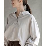 変形袖タックピーチ起毛スキッパーブラウス | rps | 詳細画像22 