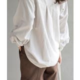 変形袖タックピーチ起毛スキッパーブラウス | rps | 詳細画像23 