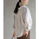 変形袖タックピーチ起毛スキッパーブラウス | rps | 詳細画像24 