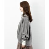 変形袖タックピーチ起毛スキッパーブラウス | rps | 詳細画像26 