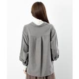 変形袖タックピーチ起毛スキッパーブラウス | rps | 詳細画像27 