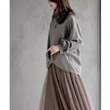 変形袖タックピーチ起毛スキッパーブラウス | rps | 詳細画像3 