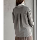 変形袖タックピーチ起毛スキッパーブラウス | rps | 詳細画像8 