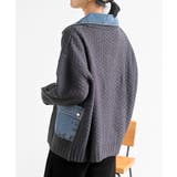 デニム切替ライダースニットジャケット | rps | 詳細画像17 