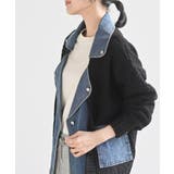 デニム切替ライダースニットジャケット | rps | 詳細画像24 