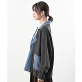 デニム切替ライダースニットジャケット | rps | 詳細画像27 