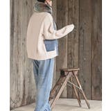 デニム切替ライダースニットジャケット | rps | 詳細画像4 