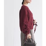 レースアップスリーブケーブルモールニットプルオーバー | rps | 詳細画像27 