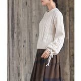 レースアップスリーブケーブルモールニットプルオーバー | rps | 詳細画像3 