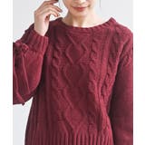 レースアップスリーブケーブルモールニットプルオーバー | rps | 詳細画像30 