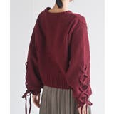 レースアップスリーブケーブルモールニットプルオーバー | rps | 詳細画像32 