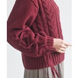 レースアップスリーブケーブルモールニットプルオーバー | rps | 詳細画像33 