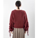 レースアップスリーブケーブルモールニットプルオーバー | rps | 詳細画像36 