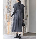 Ｖネックシャーリングワンピース | rps | 詳細画像4 