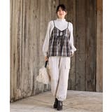 フロントリボン起毛チェックキャミソール | rps | 詳細画像10 