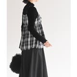 フロントリボン起毛チェックキャミソール | rps | 詳細画像3 