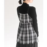 フロントリボン起毛チェックキャミソール | rps | 詳細画像8 