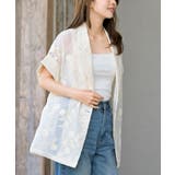 シアー総刺繍ハーフスリーブテーラードジャケット | rps | 詳細画像1