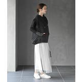 異素材切替タックギャザーフード付きベスト | rps | 詳細画像10