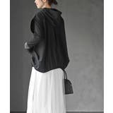 異素材切替タックギャザーフード付きベスト | rps | 詳細画像12