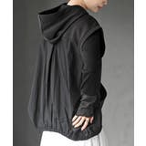 異素材切替タックギャザーフード付きベスト | rps | 詳細画像16