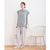 異素材切替タックギャザーフード付きベスト | rps | 詳細画像2