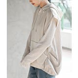 異素材切替タックギャザーフード付きベスト | rps | 詳細画像23