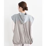 異素材切替タックギャザーフード付きベスト | rps | 詳細画像27