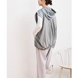 異素材切替タックギャザーフード付きベスト | rps | 詳細画像3