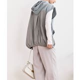 異素材切替タックギャザーフード付きベスト | rps | 詳細画像4