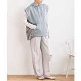 異素材切替タックギャザーフード付きベスト | rps | 詳細画像5