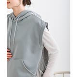 異素材切替タックギャザーフード付きベスト | rps | 詳細画像6