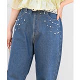 パール付きテーパードデニムパンツ | rps | 詳細画像6