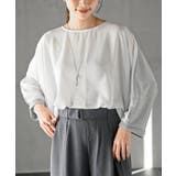 杢グレー | ネックレス付き異素材切替裾タックプルオーバー | rps