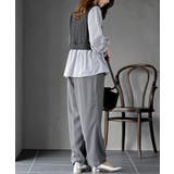 変形タックスリーブ衿付きドッキングブラウス | rps | 詳細画像13