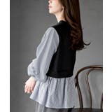 変形タックスリーブ衿付きドッキングブラウス | rps | 詳細画像15