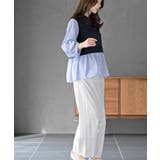 変形タックスリーブ衿付きドッキングブラウス | rps | 詳細画像21