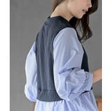 変形タックスリーブ衿付きドッキングブラウス | rps | 詳細画像24