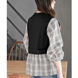 変形タックスリーブ衿付きドッキングブラウス | rps | 詳細画像32