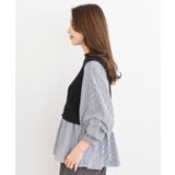 変形タックスリーブ衿付きドッキングブラウス | rps | 詳細画像34