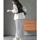 変形タックスリーブ衿付きドッキングブラウス | rps | 詳細画像4