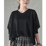 ブラック | ラメサカリバ裾タックプルオーバー | rps