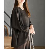 ブラウン | ラメサカリバ裾タックプルオーバー | rps