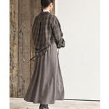 変形袖タックスキッパーチェックブラウス | rps | 詳細画像13 