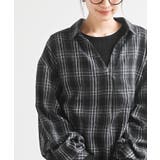 変形袖タックスキッパーチェックブラウス | rps | 詳細画像6 