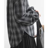 変形袖タックスキッパーチェックブラウス | rps | 詳細画像9 